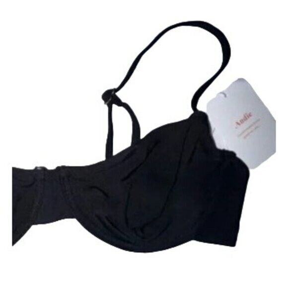 NWT Andie The Bermuda Bikini Swimsuit Underwired Top Full Bust Support M Black - Picture 3 of 15